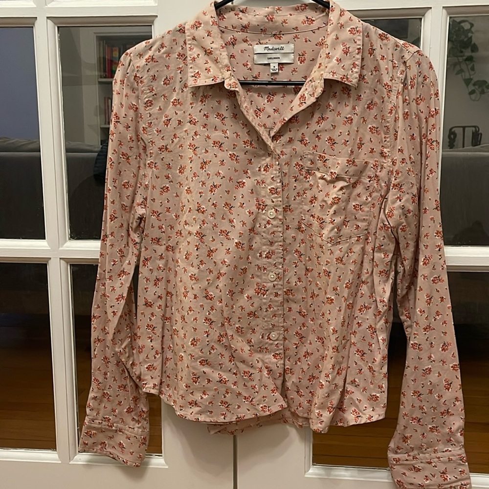 Madewell flower print button down